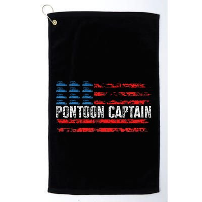 Boating Pontoon Captain 4th Of July Pontoon Boat Golf Towel