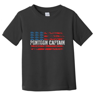 Boating Pontoon Captain 4th Of July Pontoon Boat Toddler T-Shirt