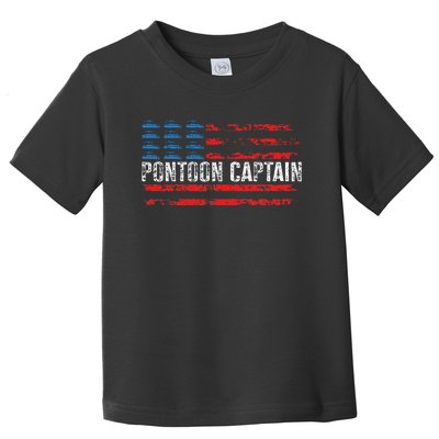 Boating Pontoon Captain 4th Of July Pontoon Boat Toddler T-Shirt