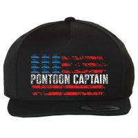 Boating Pontoon Captain 4th Of July Pontoon Boat Wool Snapback Cap