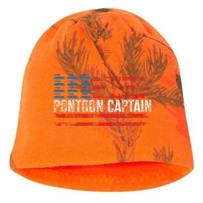 Boating Pontoon Captain 4th Of July Pontoon Boat Kati - Camo Knit Beanie