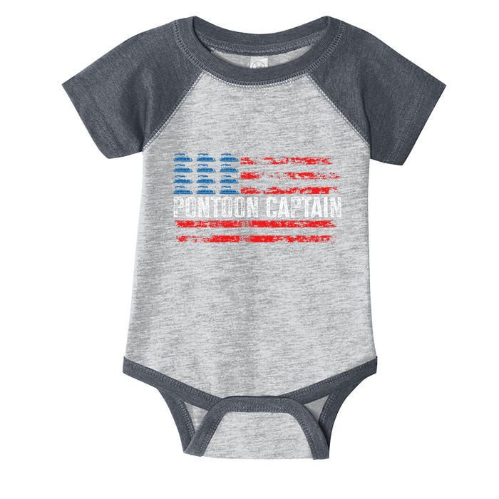 Boating Pontoon Captain 4th Of July Pontoon Boat Infant Baby Jersey Bodysuit