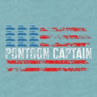 Boating Pontoon Captain 4th Of July Pontoon Boat Sueded Cloud Jersey T-Shirt