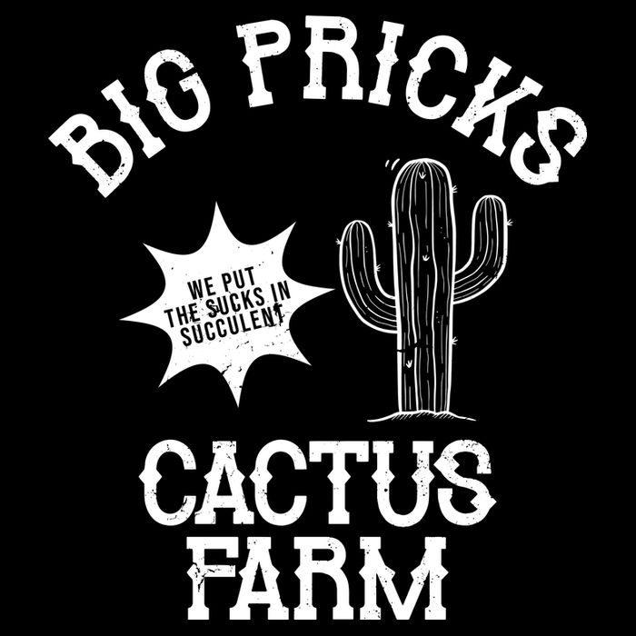 Big Pricks Cactus Farm Funny Flexfit Unipanel Trucker Cap