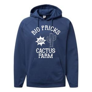 Big Pricks Cactus Farm Funny Performance Fleece Hoodie