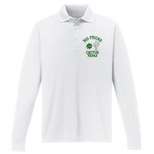 Big Pricks Cactus Farm Funny Performance Long Sleeve Polo