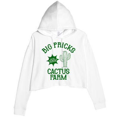 Big Pricks Cactus Farm Funny Crop Fleece Hoodie