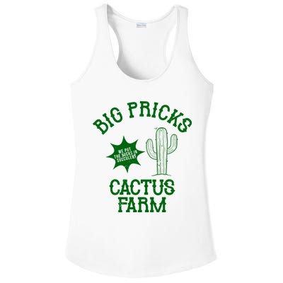 Big Pricks Cactus Farm Funny Ladies PosiCharge Competitor Racerback Tank