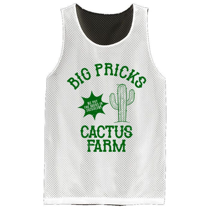 Big Pricks Cactus Farm Funny Mesh Reversible Basketball Jersey Tank