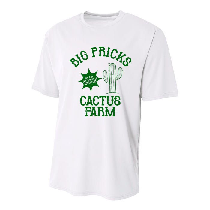 Big Pricks Cactus Farm Funny Youth Performance Sprint T-Shirt