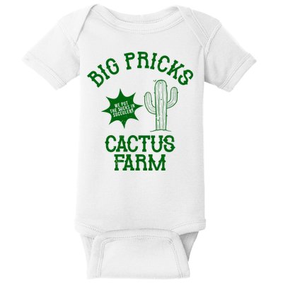 Big Pricks Cactus Farm Funny Baby Bodysuit
