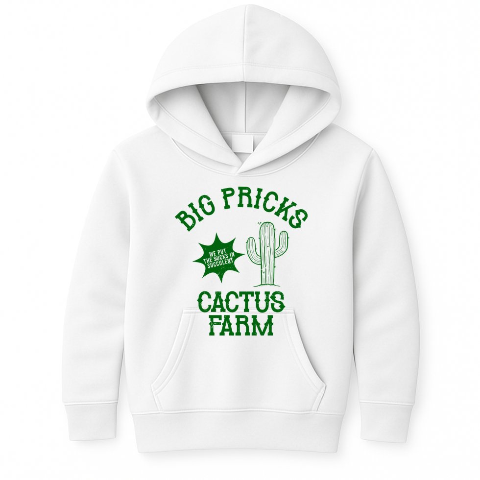 Big Pricks Cactus Farm Funny Kids Hoodie