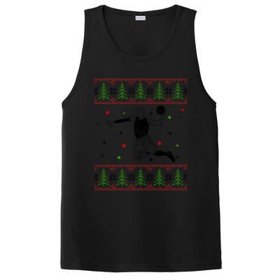 Basketball Player Christmas Cool Ugly Xmas Santa Basketball Cute Gift PosiCharge Competitor Tank