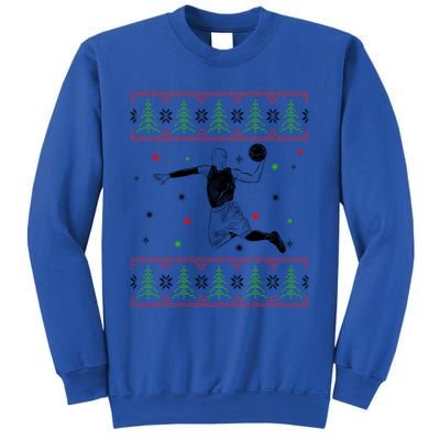 Basketball Player Christmas Cool Ugly Xmas Santa Basketball Cute Gift Sweatshirt