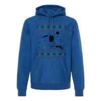 Basketball Player Christmas Cool Ugly Xmas Santa Basketball Cute Gift Premium Hoodie