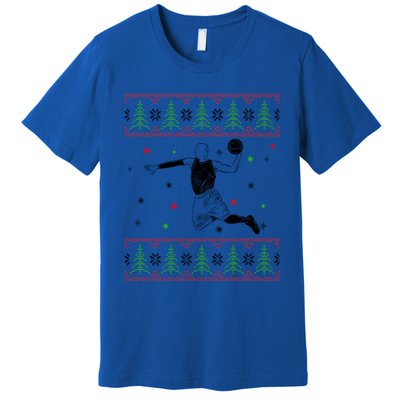 Basketball Player Christmas Cool Ugly Xmas Santa Basketball Cute Gift Premium T-Shirt