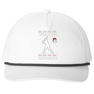 Baseball Player Christmas Cool Ugly Xmas Pajama Snapback Five-Panel Rope Hat