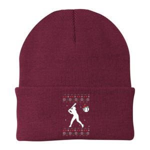 Baseball Player Christmas Cool Ugly Xmas Pajama Knit Cap Winter Beanie