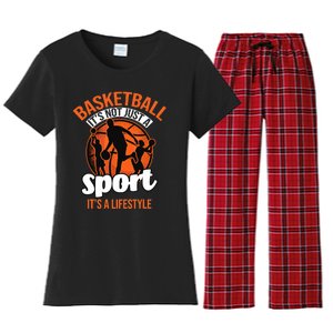 Basketball Player Coach Team Baller Sports Lover Bball Fan Women's Flannel Pajama Set