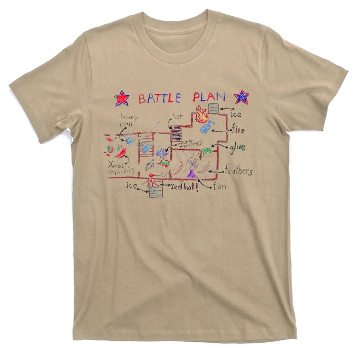 Battle Plan Christmas Home Hand Dawn Alone Xmas T-Shirt