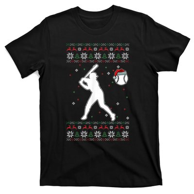 Baseball Player Christmas Cool Ugly X-Mas Pajama Boyss T-Shirt