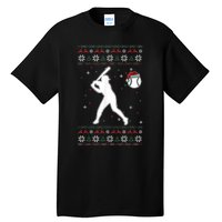 Baseball Player Christmas Cool Ugly X-Mas Pajama Boyss Tall T-Shirt