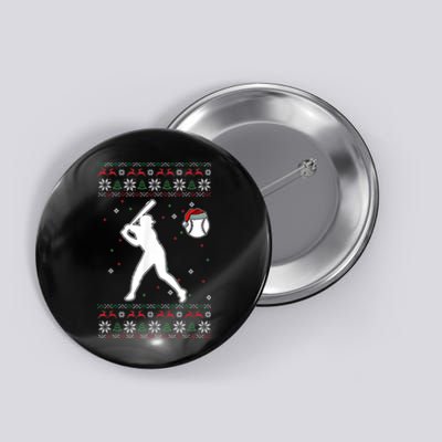 Baseball Player Christmas Cool Ugly X-Mas Pajama Boyss Button