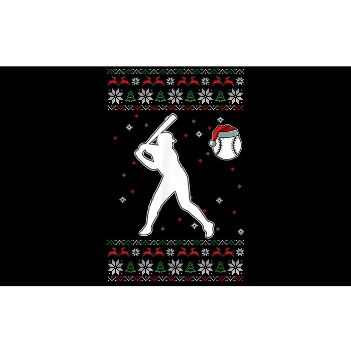 Baseball Player Christmas Cool Ugly X-Mas Pajama Boyss Bumper Sticker