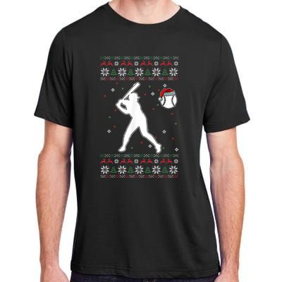 Baseball Player Christmas Cool Ugly X-Mas Pajama Boyss Adult ChromaSoft Performance T-Shirt