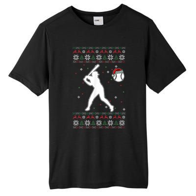 Baseball Player Christmas Cool Ugly X-Mas Pajama Boyss Tall Fusion ChromaSoft Performance T-Shirt