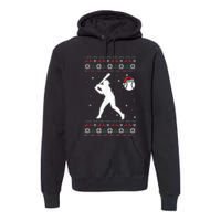 Baseball Player Christmas Cool Ugly X-Mas Pajama Boyss Premium Hoodie