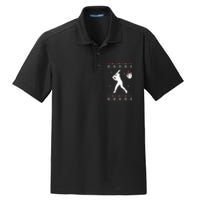 Baseball Player Christmas Cool Ugly X-Mas Pajama Boyss Dry Zone Grid Polo