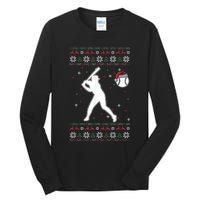 Baseball Player Christmas Cool Ugly X-Mas Pajama Boyss Tall Long Sleeve T-Shirt