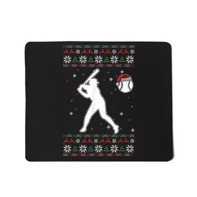 Baseball Player Christmas Cool Ugly X-Mas Pajama Boyss Mousepad