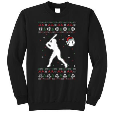 Baseball Player Christmas Cool Ugly X-Mas Pajama Boyss Tall Sweatshirt