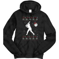 Baseball Player Christmas Cool Ugly X-Mas Pajama Boyss Tie Dye Hoodie