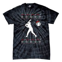 Baseball Player Christmas Cool Ugly X-Mas Pajama Boyss Tie-Dye T-Shirt