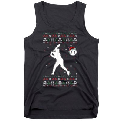 Baseball Player Christmas Cool Ugly X-Mas Pajama Boyss Tank Top