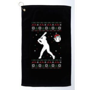 Baseball Player Christmas Cool Ugly X-Mas Pajama Boyss Platinum Collection Golf Towel