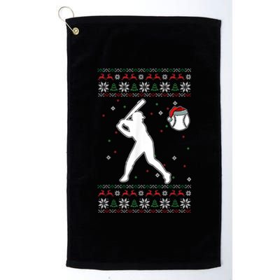 Baseball Player Christmas Cool Ugly X-Mas Pajama Boyss Platinum Collection Golf Towel