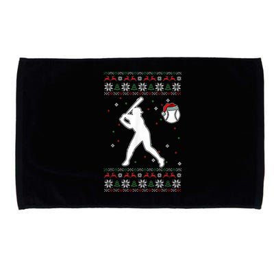 Baseball Player Christmas Cool Ugly X-Mas Pajama Boyss Microfiber Hand Towel