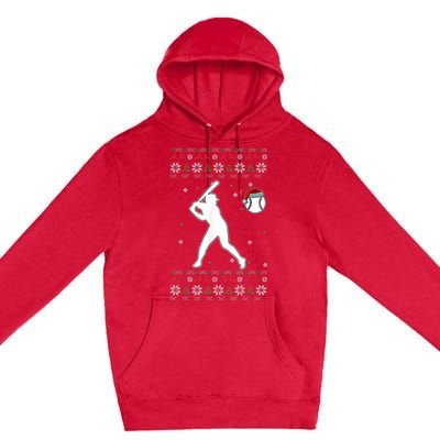 Baseball Player Christmas Cool Ugly X-Mas Pajama Boyss Premium Pullover Hoodie