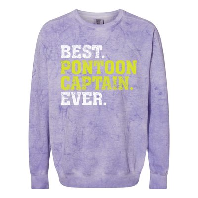 Best Pontoon Captain Ever | Pontoon Boat Colorblast Crewneck Sweatshirt