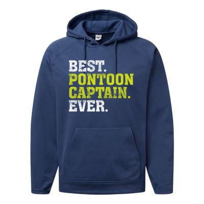 Best Pontoon Captain Ever | Pontoon Boat Performance Fleece Hoodie