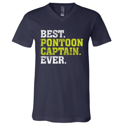 Best Pontoon Captain Ever | Pontoon Boat V-Neck T-Shirt