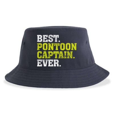 Best Pontoon Captain Ever | Pontoon Boat Sustainable Bucket Hat