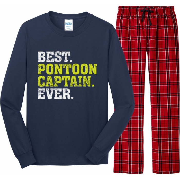 Best Pontoon Captain Ever | Pontoon Boat Long Sleeve Pajama Set