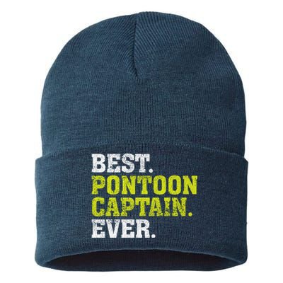 Best Pontoon Captain Ever | Pontoon Boat Sustainable Knit Beanie