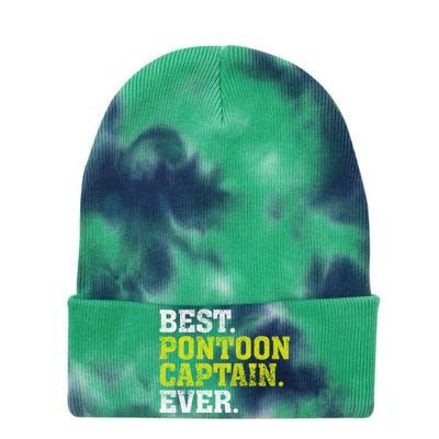 Best Pontoon Captain Ever | Pontoon Boat Tie Dye 12in Knit Beanie