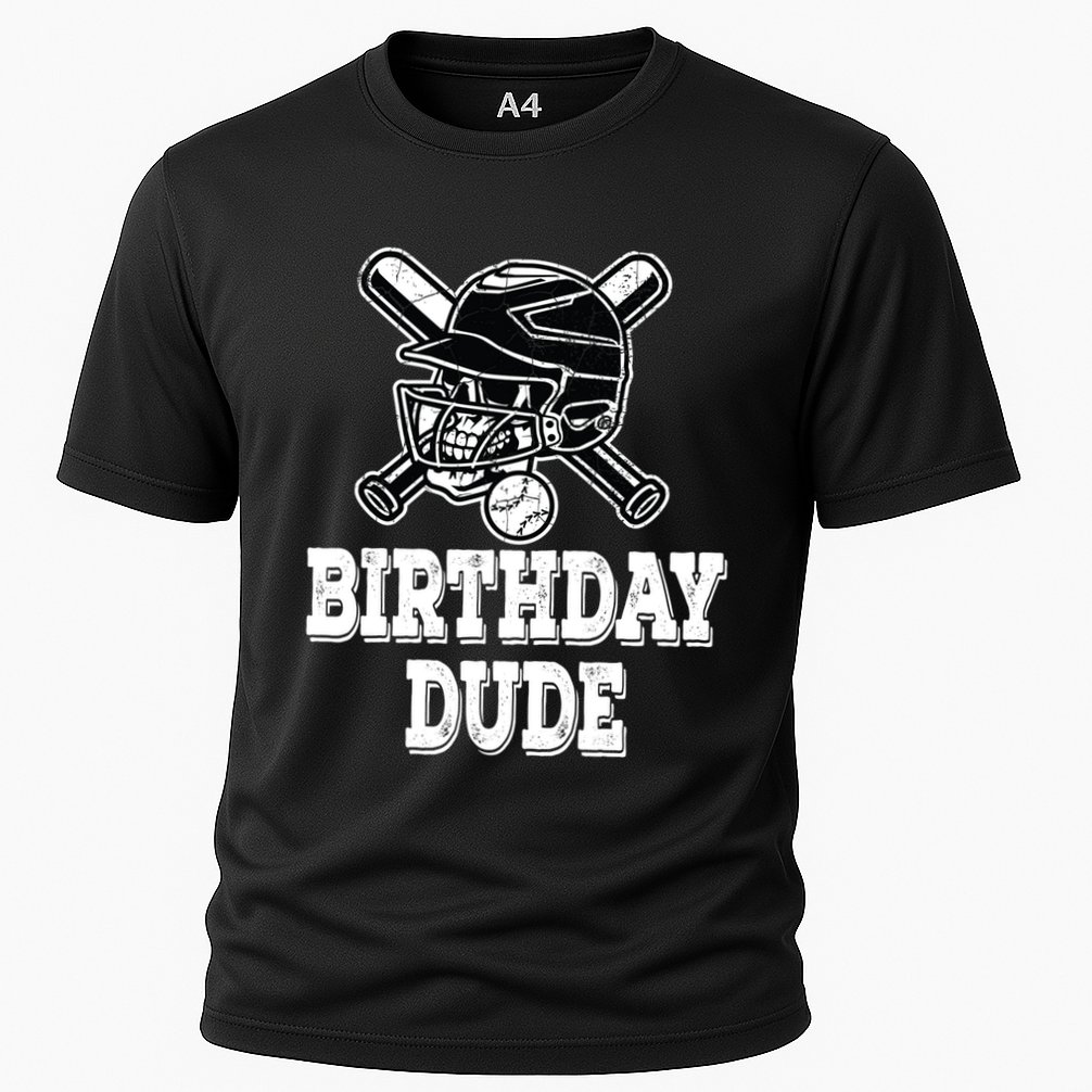 Baseball Pitcher Catcher Helmet Birthday Funny Gift Cool Gift Cooling Performance Crew T-Shirt